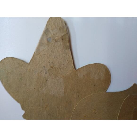 Vintage Halloween Witch Black Cat Die-Cut Jointed MOVABLE Decoration Wall 1940's - Picture 9 of 9